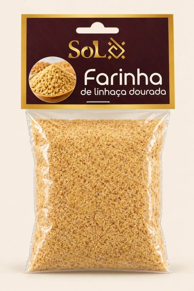 Saquinho SOL Farinha de Linhaça Dourada