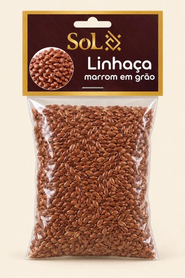 Saquinho SOL Linhaça Marrom em Grão