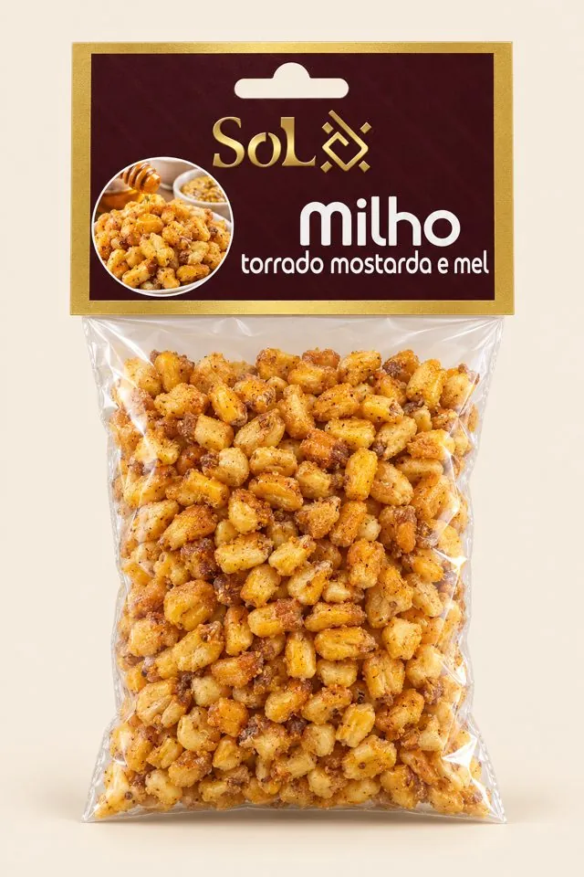 Saquinho SOL Milho Torrado, Mostarda e Mel